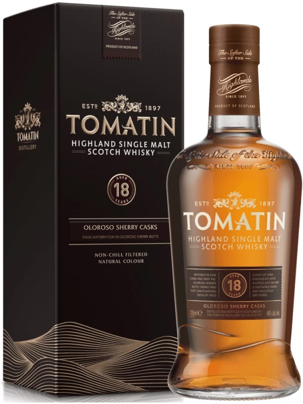 Tomatin 18 Years Old, gift box