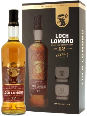 Виски Loch Lomond 12 Years Old, gift box with 2 glasses 0.7 л