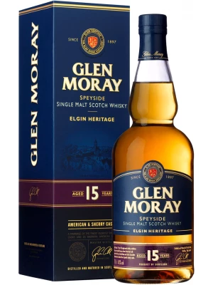 Виски Glen Moray 15 Years Old, gift box 0.7 л