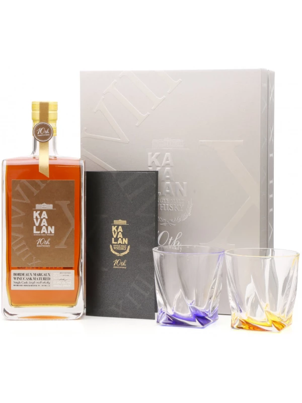 Kavalan Bordeaux Margaux Wine Cask Matured, gift set with 2 glasses