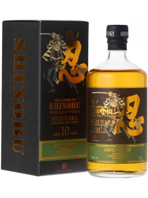 Виски Shinobu Lightly Peated Pure Malt 10 Years Old, Mizunara Japanese Oak Finish, gift box 0.7 л