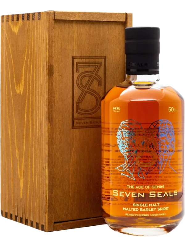 Seven Seals Zodiac The Age of Gemini Single Malt, wooden box