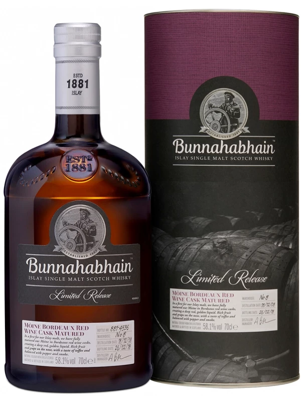 Bunnahabhain Moine Bordeaux, gift box