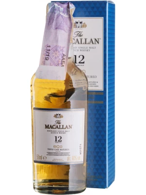 Виски Macallan, Triple Cask Matured 12 Years Old, gift box 0.05 л