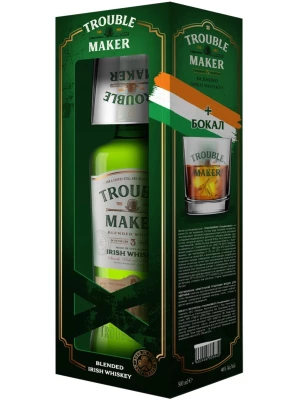 Виски Trouble Maker, gift box with glass 0.7 л