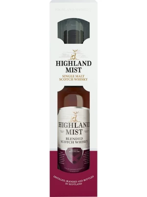 Виски Highland Mist 3 years old, gift box with glass 0.7 л