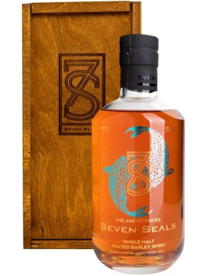 Виски Seven Seals Zodiac The Age of Pisces Single Malt, wooden box 0.5 л