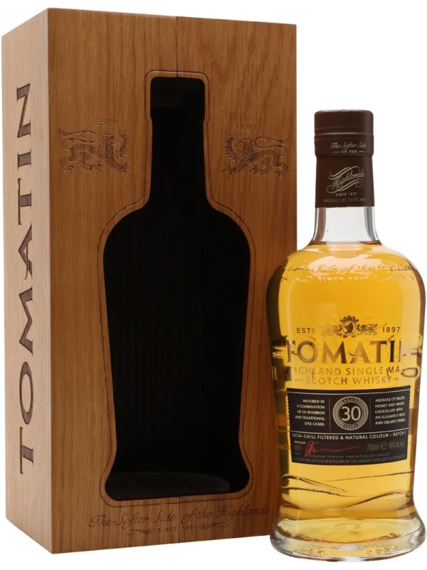 Tomatin 30 Years Old, wooden box