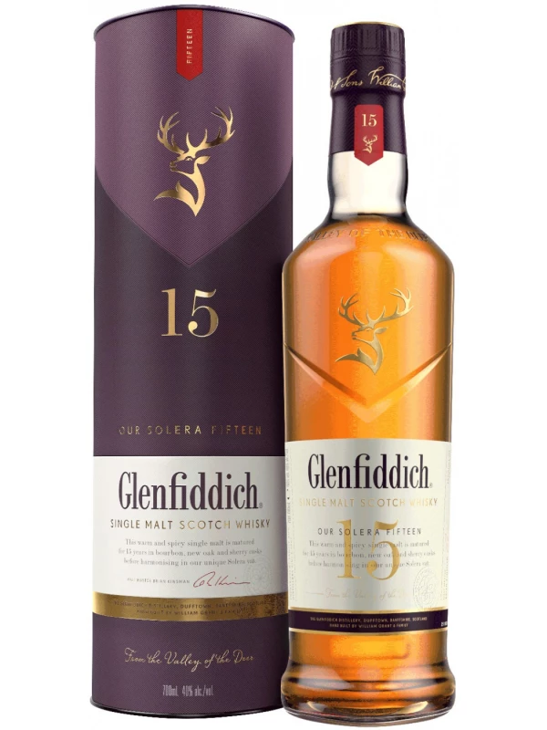 Glenfiddich 15 Years Old, in tube