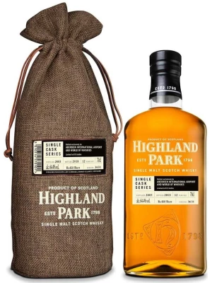 Виски Highland Park, Single Cask 12 Years Old, gift bag 0.7 л