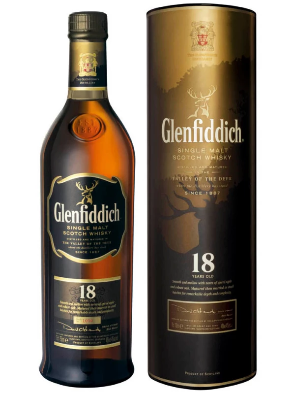 Glenfiddich 18 Years Old, in tube