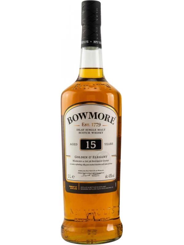 Bowmore, Golden & Elegant 15 Years Old, gift box