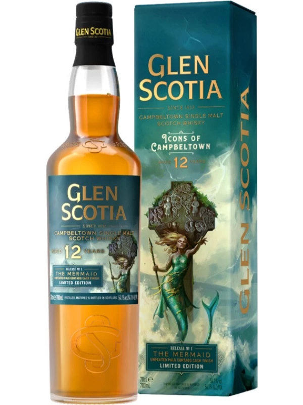Glen Scotia Release №1 The Mermaid Palo Cortado Cask Finish 12 Years Old, gift box