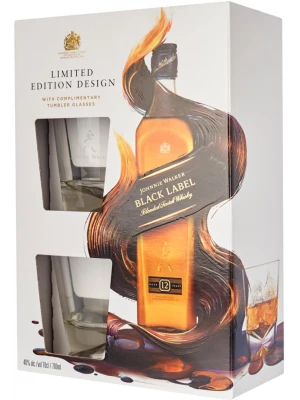 Виски Black Label, with 2-glass box 0.7 л