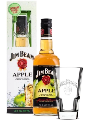 Виски Jim Beam Apple, gift box with glass 0.7 л