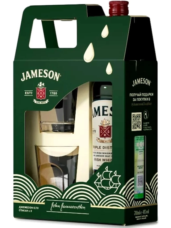 Jameson, with 2-glass box