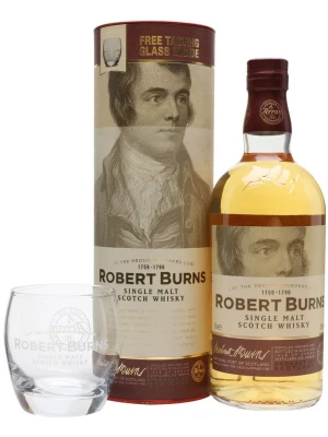 Виски Arran, Robert Burns Single Malt, gift box with glass 0.7 л