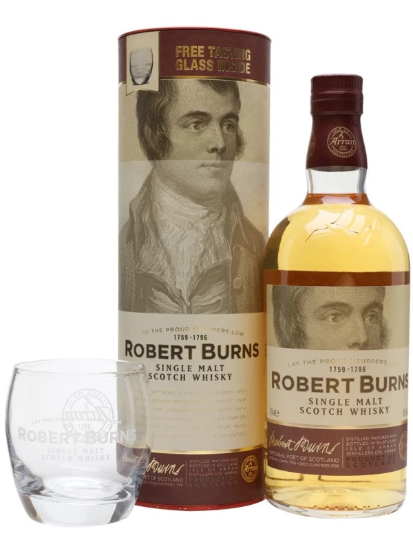 Arran, Robert Burns Single Malt, gift box with glass