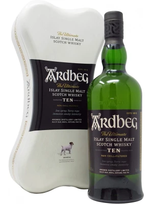 Виски Ardbeg 10 YO, Edition Old Ardbone, metal box 0.7 л