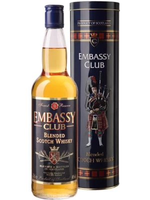 Виски Embassy Club 3 Years Old, metal tube 0.7 л