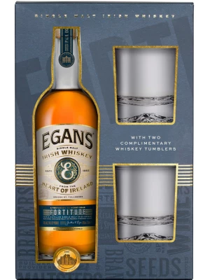 Виски Egan's Fortitude Single Malt, gift box with 2 glasses 0.7 л