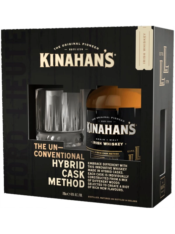Kinahan's, LL Blended Malt, gift box with glass