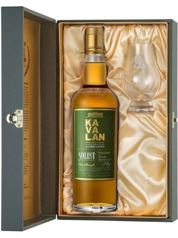 Kavalan, Solist Ex-Bourbon Cask (58,6%), gift box with glass
