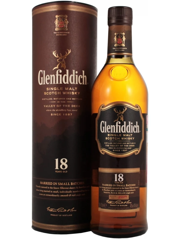 Glenfiddich 18 Years Old, in tube