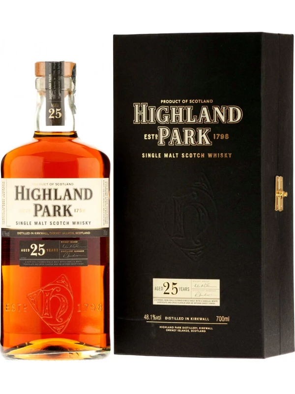 Highland Park 25 Years Old, with box
