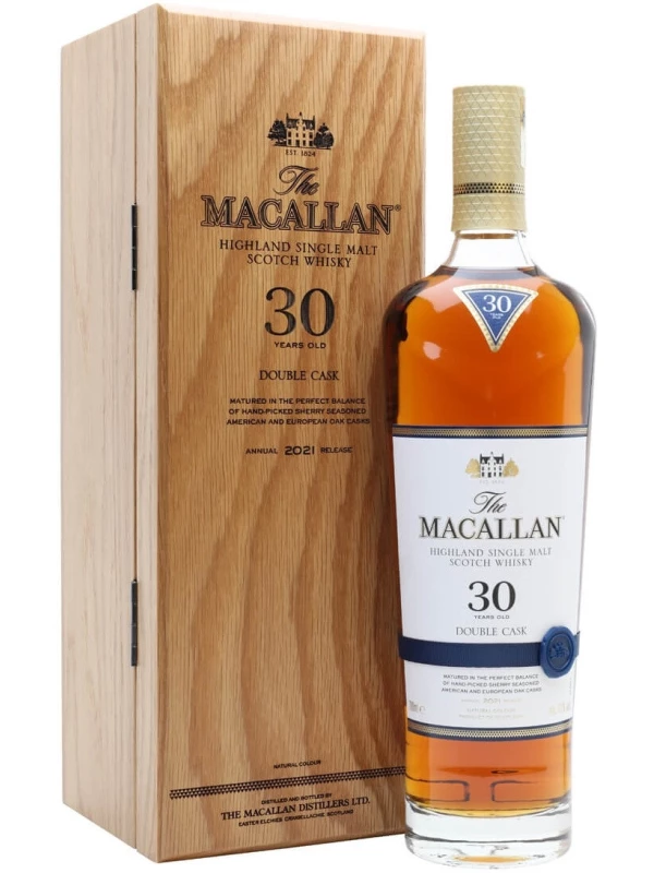 Macallan Double Cask 30 Years Old, wooden box