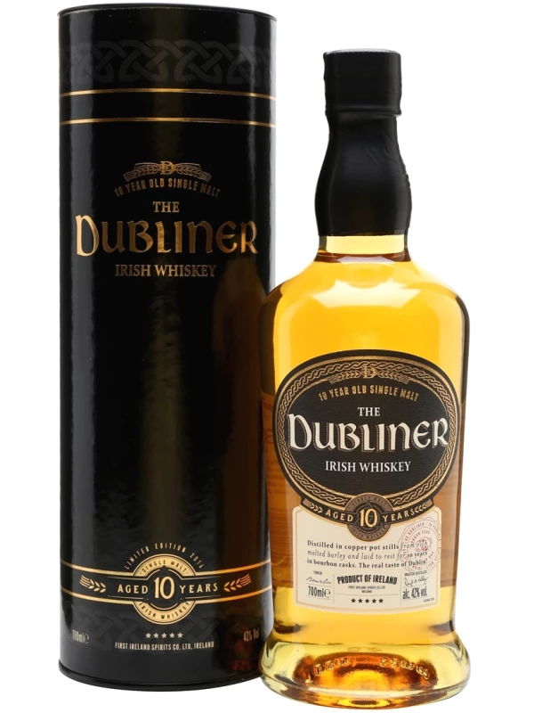 The Dubliner 10 YO Single Malt Irish Whiskey, in tube