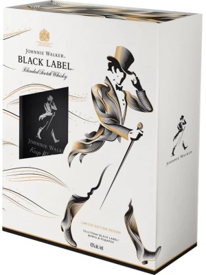 Виски Black Label, gift box with flask and funnel 0.7 л