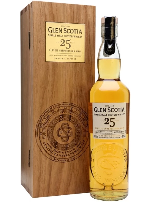 Glen Scotia 25 Years Old, wooden box