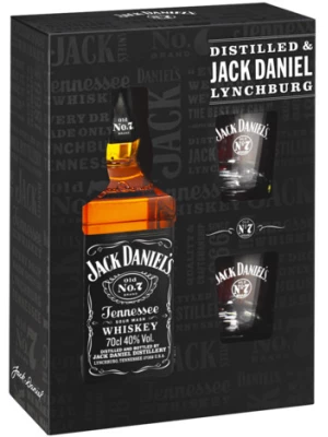 Виски Jack Daniel's, in box with 2 glasses 0.7 л