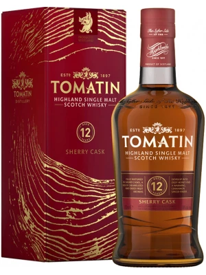 Виски Tomatin 12 Years Old Sherry Cask, gift box 0.7 л