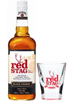 Виски Red Stag Black Cherry with plastic glass 0.7 л