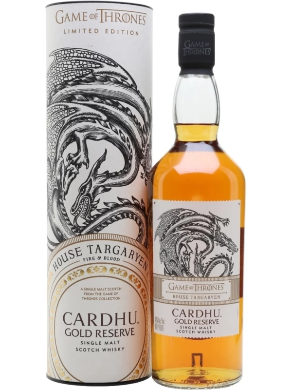 Game of Thrones House Targaryen Cardhu Gold Reserve in tube