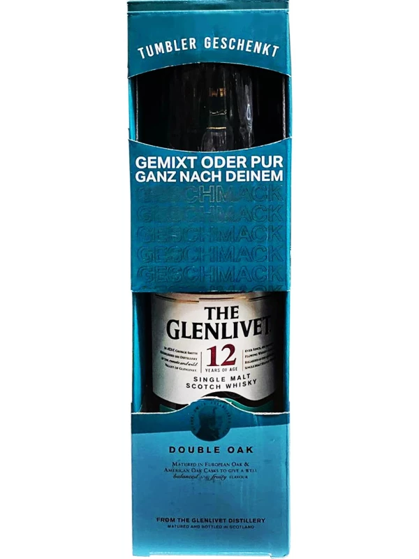 The Glenlivet 12 Years Old, gift box with glass