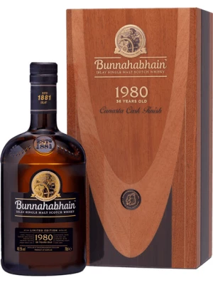 Виски Bunnahabhain Canasta Cask Finish, wooden box 1980 0.7 л