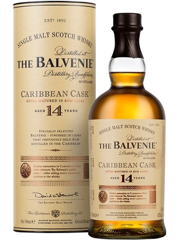 Balvenie Caribbean Cask, 14 Years Old, in tube