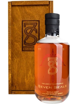 Виски Seven Seals Zodiac The Age of Sagittarius Single Malt, wooden box 0.5 л