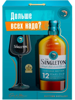 Виски Singleton of Dufftown 12 Years Old, gift box with glass 0.7 л