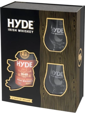 Виски Hyde №8 Stout Cask Finish, gift box with 2 glasses 0.7 л
