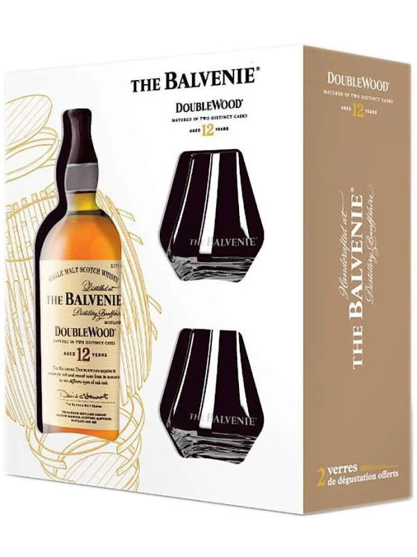Balvenie Doublewood 12 Years Old, gift box with 2 glasses