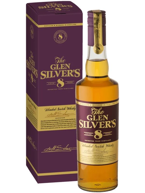 Glen Silver's Blended Scotch 8 Years Old, gift box