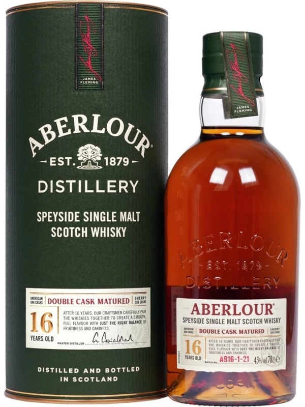 Aberlour 16 Years Old Double Cask (43%), in tube