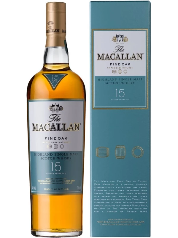 Macallan Fine Oak 15 Years Old, with box