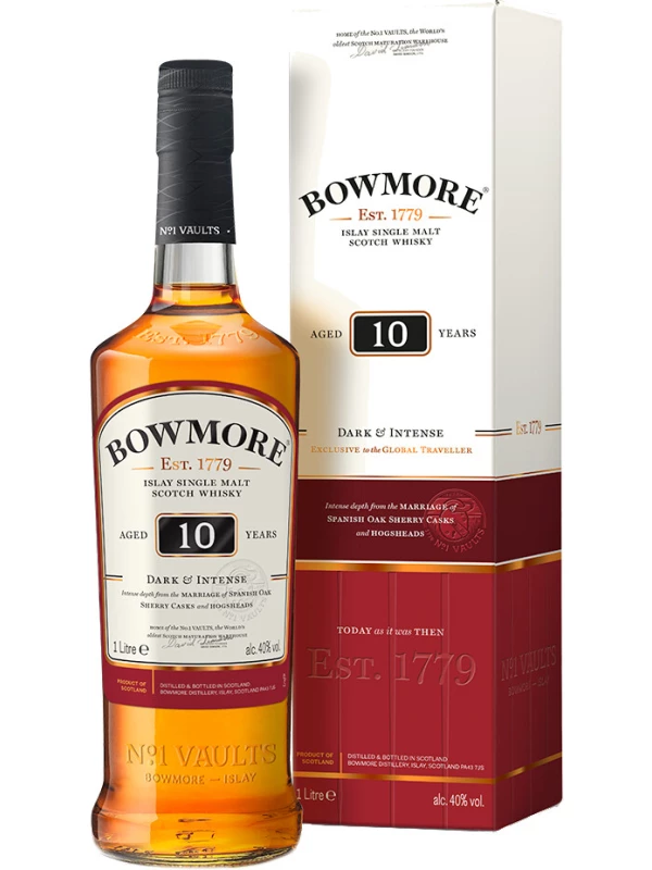 Bowmore, Dark & ​​Intense 10 Years Old, gift box