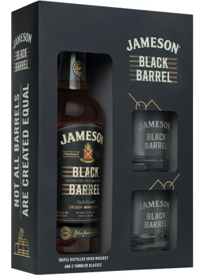 Виски Jameson, Black Barrel, gift box with 2 glasses 0.7 л
