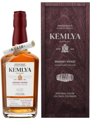 Виски Kemlya Sherry Wood, wooden box 0.7 л